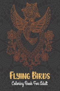 Flying birds coloring book for adult