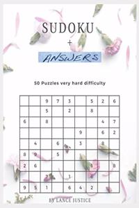 Sudoku + answers: - 50 puzzles -8,5 x 11 Inch - Very difficult