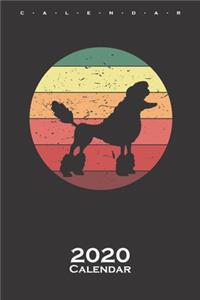 Poodle Dog Retro Calendar 2020