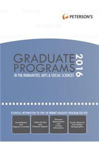 Graduate Programs in the Humanities, Arts & Social Sciences 2016