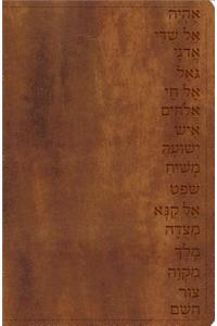 GW Names of God Bible Walnut, Hebrew Name Design Duravella