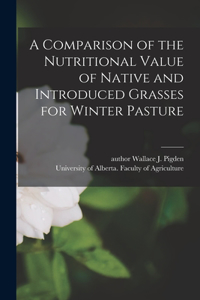 Comparison of the Nutritional Value of Native and Introduced Grasses for Winter Pasture