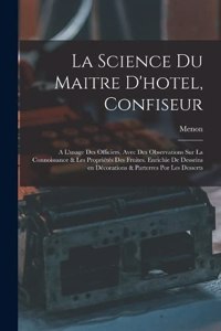 La science du maitre d'hotel, confiseur