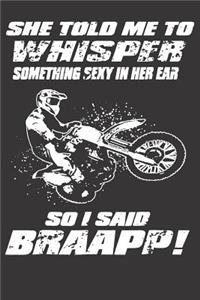 Notebook for biker motorcycle dirt bike motocross