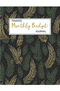 Finance Monthly Budget Journal
