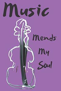 Violin Blank Lined Journal Notebook