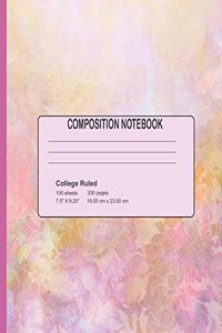 Composition Notebook - College Ruled 100 Sheets 200 Pages 7.5 x 9.25 - 19.05 cm x 23.50 cm