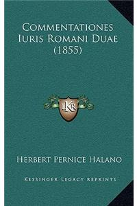 Commentationes Iuris Romani Duae (1855)