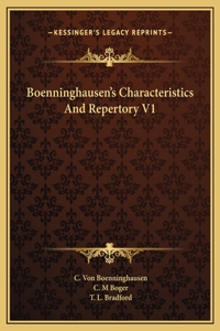 Boenninghausen's Characteristics And Repertory V1