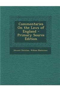 Commentaries on the Laws of England