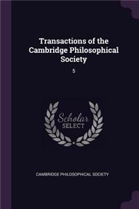 Transactions of the Cambridge Philosophical Society