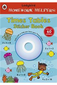 Ladybird Homework Helpers: Times Tables Sticker Book with CD