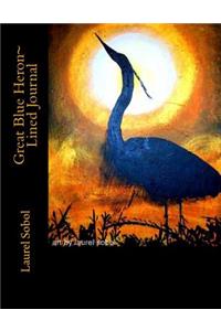 Great Blue Heron Lined Journal