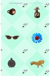 Your Notebook! diamonds & flowers