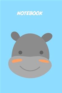 Baby hippo kids Notebook [Lined] [6x9] [110 pages]