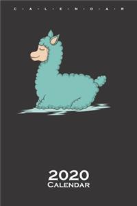 sleeping llama Calendar 2020