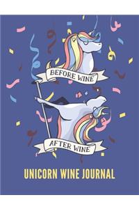 Before Wine After Wine Unicorn Wine Journal
