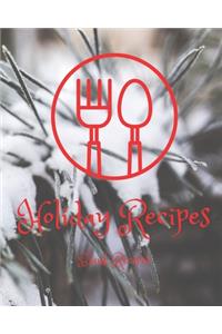 Holiday Recipes Blank Recipes