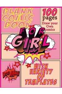 blank comic book for girl with Variety of Templates Draw your Own comics, dogman