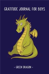 Green Dragon Gratitude Journal For Boys Ages 8 - 14