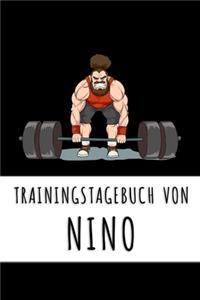 Trainingstagebuch von Nino: Personalisierter Tagesplaner für dein Fitness- und Krafttraining im Fitnessstudio oder Zuhause