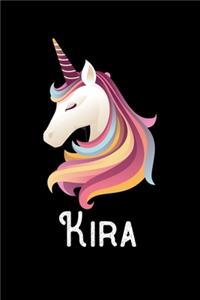 Kira: Journal (Diary, Notebook) Personalized Custom Name Unicorn Birthday Gift for Girls and Women