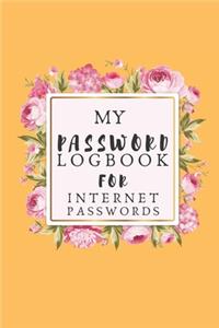 My Password Logbook For Internet Passwords