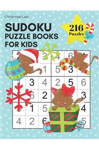 Sudoku Puzzle Books for Kids - Christmas Cats 216 Sudoku Puzzles From Beginner to Advanced Kids Activity Book