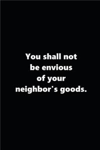 2020 Weekly Planner Religious Theme 10th Commandment Modern Black White