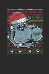 Ugly Christmas - Hippo: Small Lined Notebook - Christmas Gift for Kids, Women, Men Girls And Boys