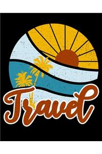 Palm Tree Beautiful Sunset Vintage Travel