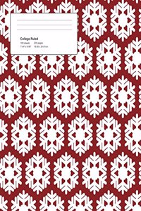 Christmas White Flakes Composition College Ruled Book (7.44 x 9.69) 200 pages V6