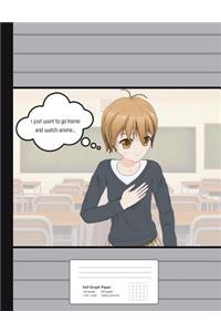 Anime Manga School Girl Graph Paper Composition Book
