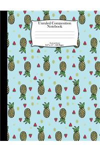 Unruled Composition Notebook. Food Sweets and Candy. 8.5