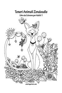 Teneri Animali Zendoodle Libro da Colorare per Adulti 1