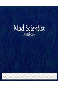 Mad Scientist Notebook: 1/4" Isometric Graph Paper Ruled