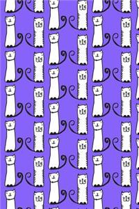 Journal Notebook For Cat Lovers Funny Tall Cats Pattern 4
