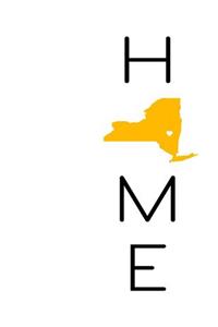 Home: New York State Pride, Yearly Journal, Notebook, Diary, 365 Lined Pages, Birthday, Friendship, Christmas, New York Gifts for Men and Women, 8 1/2 X 11