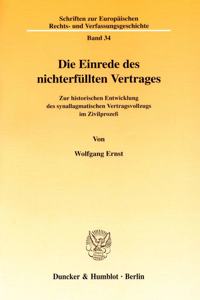 Die Einrede Des Nichterfullten Vertrages