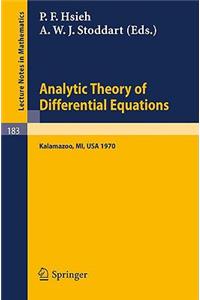 Analytic Theory of Differential Equations