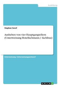 Ausheben von vier Hauptgangtellern (Unterweisung Hotelfachmann / -fachfrau)