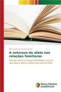 A natureza do afeto nas relações familiares