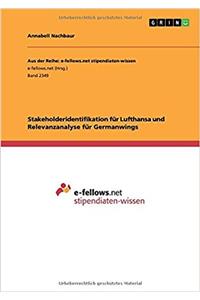 Stakeholderidentifikation Fur Lufthansa Und Relevanzanalyse Fur Germanwings