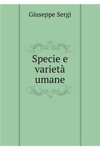 Specie e varietà umane
