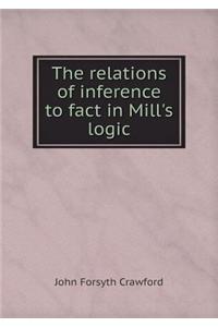 The Relations of Inference to Fact in Mill's Logic