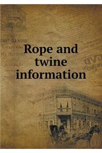 Rope and Twine Information