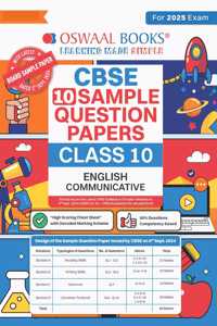Oswaal CBSE Sample Question Papers Class 10 English Communicative Book (For 2025 Exam)