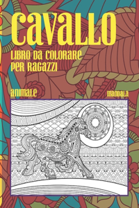 Libro da colorare per ragazzi - Mandala - Animale - Cavallo