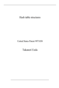 Hash table structures