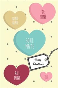 I Love You/ Valentine's Day Gift Notebook.